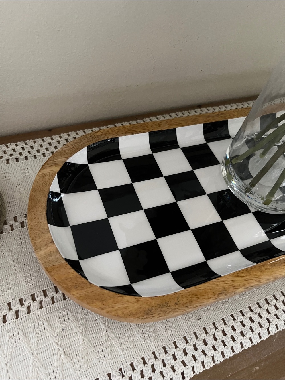 Checkered serving platter - Picture 3 of 12